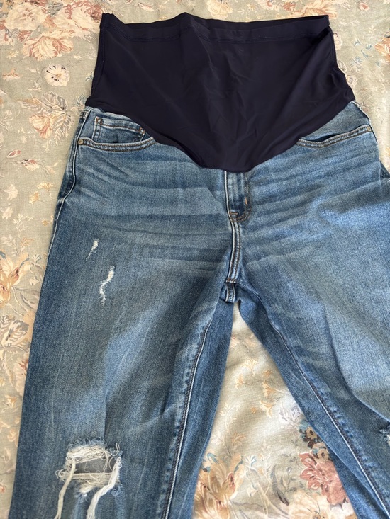 Pink blush maternity size 32 jeans with fabric waistband - Picture 8 of 13